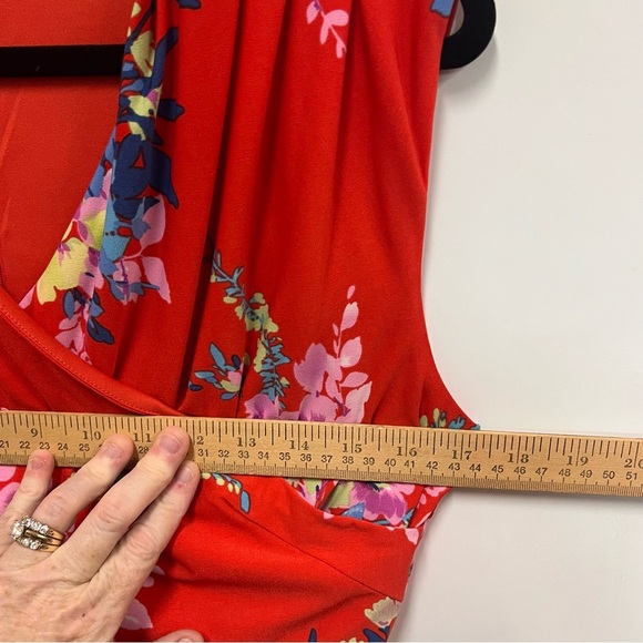 Julia Jordan faux wrap floral midi dress with belt size 8 - Picture 13 of 14